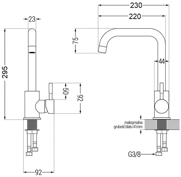 Tap MEXEN Modena Sink mixer black (671900-70) ...