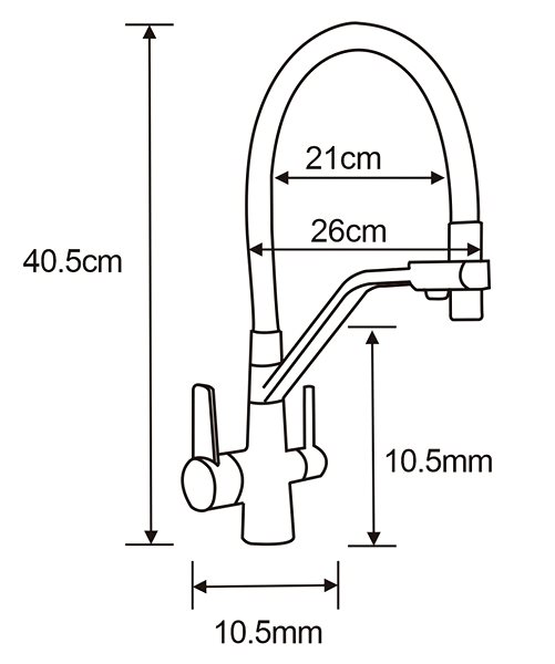 Tap MEXEN Duo Kitchen Faucet Black (671701-70) ...