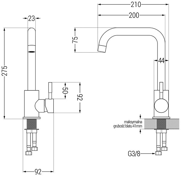 Tap MEXEN Modena sink mixer in chrome (671900-00) ...