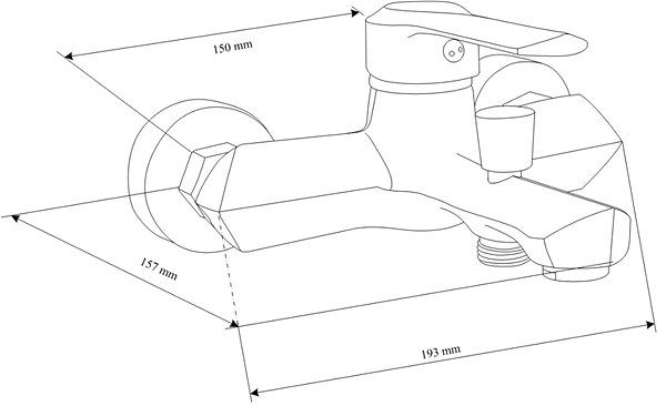 Tap MEXEN Seber bath mixer white - 72130-20 (72130-20) ...