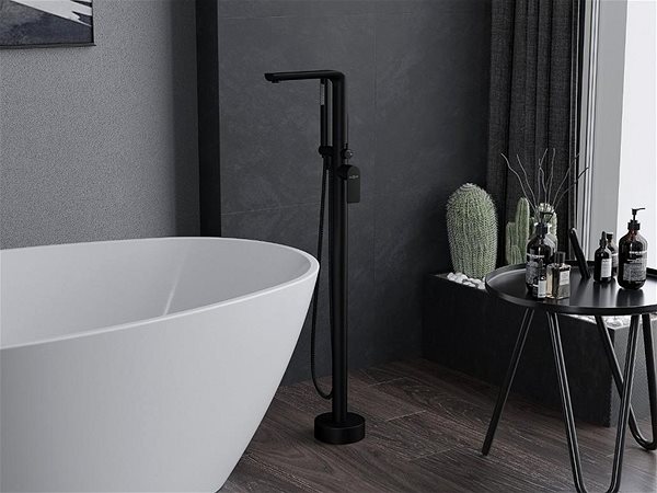 Tap MEXEN Freestanding bath mixer Roxy, black (75533-70) ...