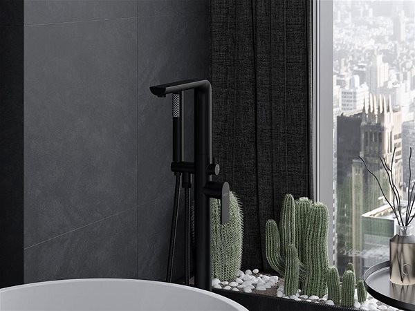 Tap MEXEN Freestanding bath mixer Roxy, black (75533-70) ...