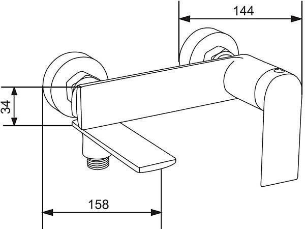 Tap MEXEN Zero bath mixer, chrome (71130-00) ...