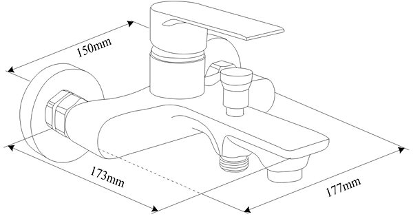 Tap MEXEN Royo Bathtub Faucet White (72230-20) ...