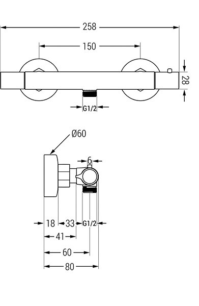 Tap MEXEN Thermostatic shower mixer slim black (77105-70) ...