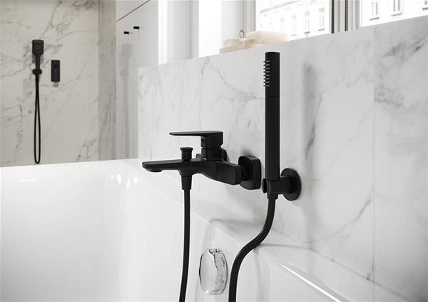 Tap CERSANIT Bathtub mixer LARGA 150 mm black (S951-376) ...