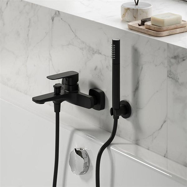 Tap CERSANIT Bathtub mixer LARGA 150 mm black (S951-376) ...