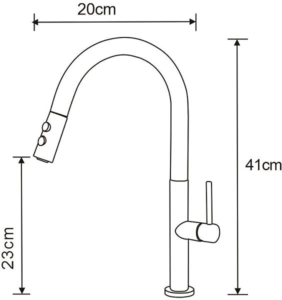 Tap MEXEN Ava Sink mixer, black (672800-70) ...