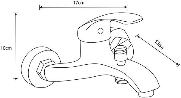 Tap MEXEN Fabia Bath Faucet, Black (746530-70) ...