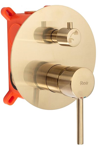 Tap REA Undermount Shower Set Lungo Gold Brushed + BOX (REA-P4160) ...