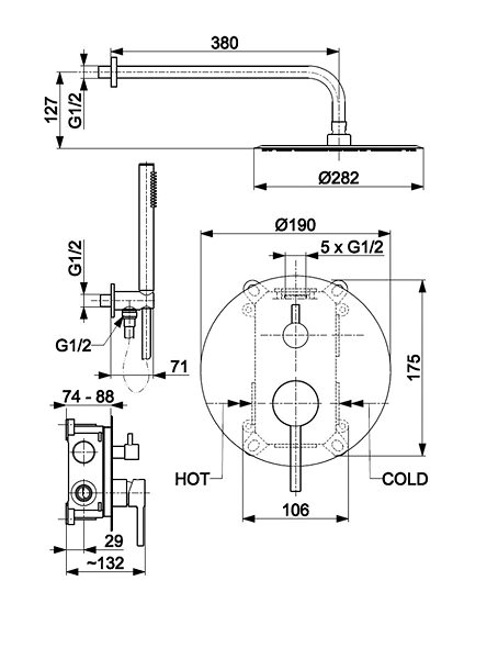 Tap KFA MOZA Socket shower set, chrome (5039-501-00) ...