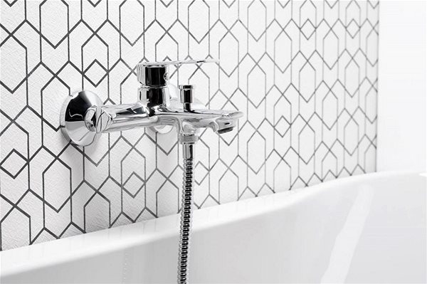 Tap KFA AGAT Wall-mounted bath mixer with accessories, chrome (4424-510-00) ...