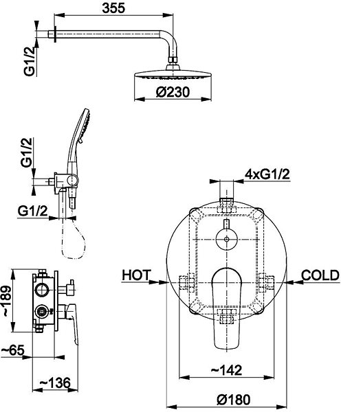 Tap KFA TANZANIT Socket shower set, chrome (5029-501-00) ...