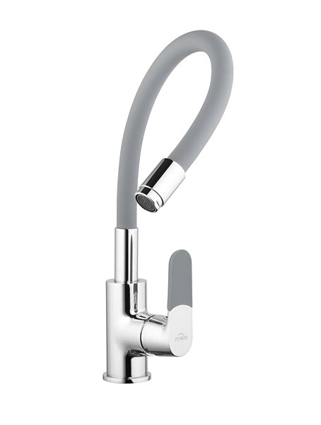 Tap INVENA Sink mixer JOGA, grey (BZ-32-L05-C) ...