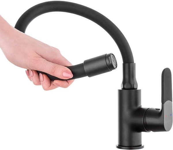 Tap INVENA Sink mixer JOGA PLUS black (BZ-32-P04-C) ...