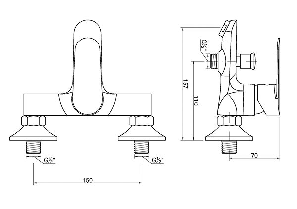 Tap INVENA Bathtub mixer ESLA (BW-94-001-V) ...
