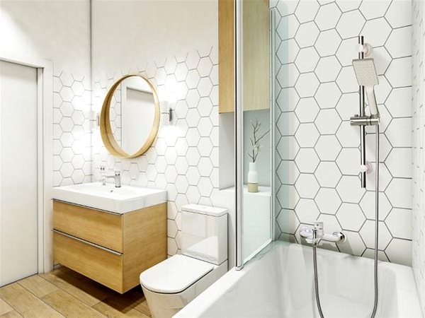 Tap INVENA Bath tub mixer DOKOS white / chrome (BW-19-002-V) ...
