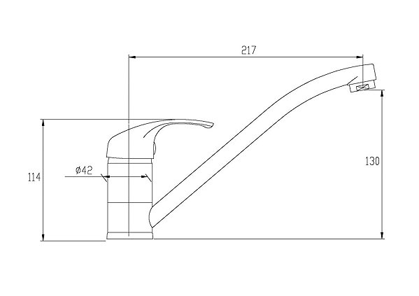 Tap INVENA Sink mixer MITRIS (BZ-79-001-X) Technical draft