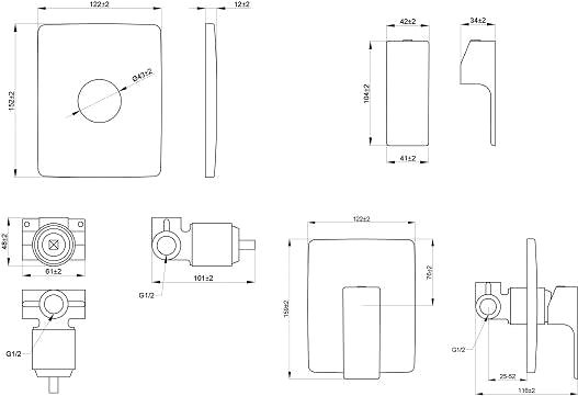 Tap INVENA 1 - NYKS wall-mounted wall mixer (BP-28-001-A) ...