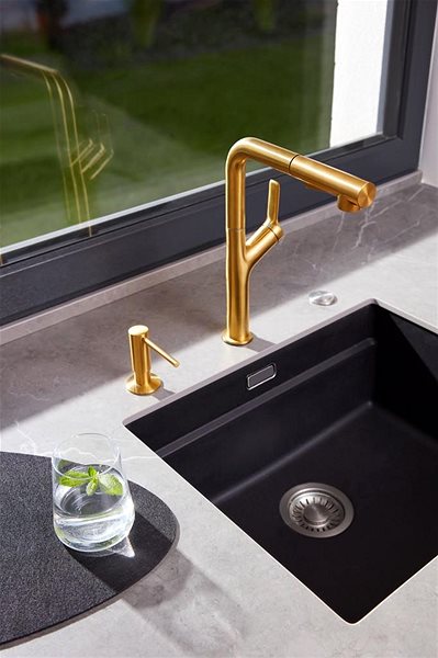 Tap KFA DUERO DESIGN Sink mixer with swivel pull-out shower, brushed gold (6623-220-31) ...