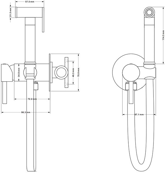 Tap MEXEN Elba pedestal bidet mixer, chrome (7599250-00) ...