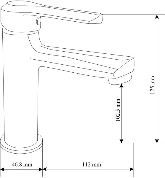Tap MEXEN Saber basin mixer, black (72100-70) ...