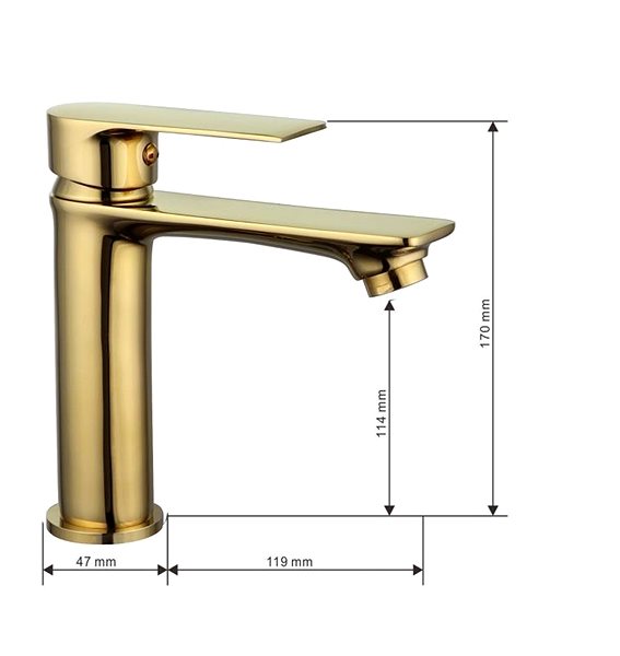 Tap MEXEN Royo basin mixer, gold (72200-50) ...