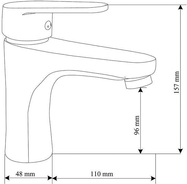 Tap MEXEN Kama basin mixer, black (72500-70) ...