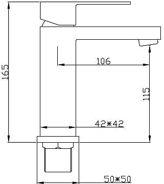 Tap MEXEN Cube basin mixer, black (72900-70) ...