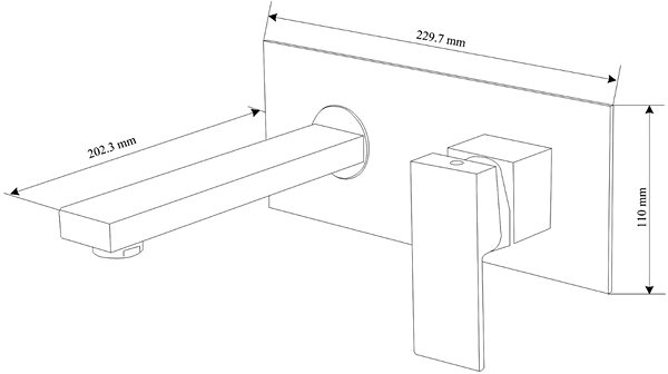 Tap MEXEN Cube pedestal basin mixer in chrome (73115-00) ...