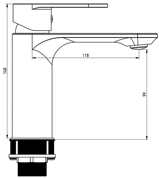 Tap MEXEN Milo basin mixer black (71300-70) ...