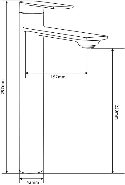 Tap MEXEN Zero basin mixer, tall, white (71110-20) ...