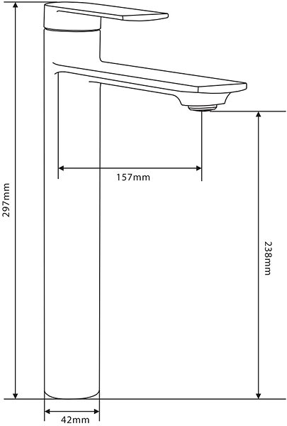 Tap MEXEN Zero high basin mixer, black (71110-70) ...