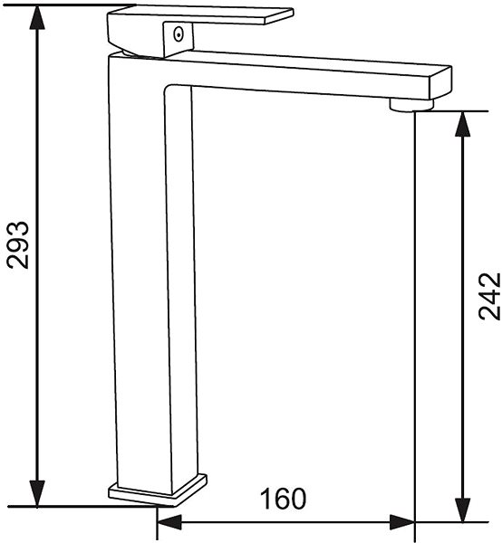 Tap MEXEN Uno basin mixer, tall, black (71410-70) ...