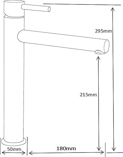 Tap MEXEN Elba basin mixer, tall, black (74110-70) ...