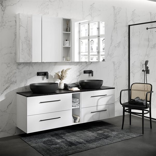 Tap CERSANIT LARGA basin mixer with mixer body, black (S951-385) ...