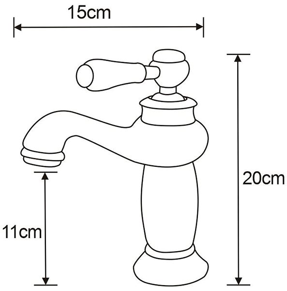 Tap MEXEN Draco basin mixer, gold (745400-50) ...