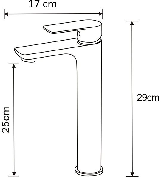 Tap MEXEN Alfa basin mixer, tall, black (745710-70) ...