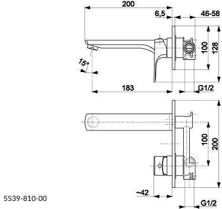Tap KFA MOKAIT pedestal basin mixer, black (5539-810-81) ...