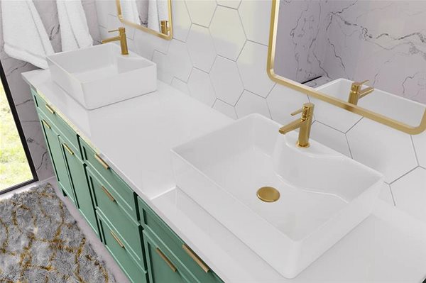 Tap INVENA Glamour Trend basin mixer, gold (BU-02-009-V) ...