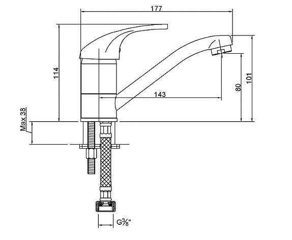 Tap INVENA Mitris basin mixer (BU-79-K01-Q) ...