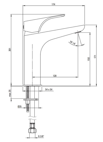 Tap DEANTE Hiacynth White - wash basin mixer (BQH_A20K) ...