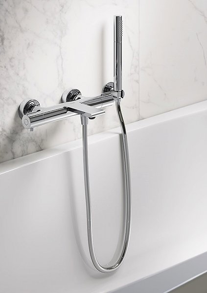 Tap CERSANIT VIRGO wall-mounted bath/shower thermostatic mixer, chrome (S951-561) ...