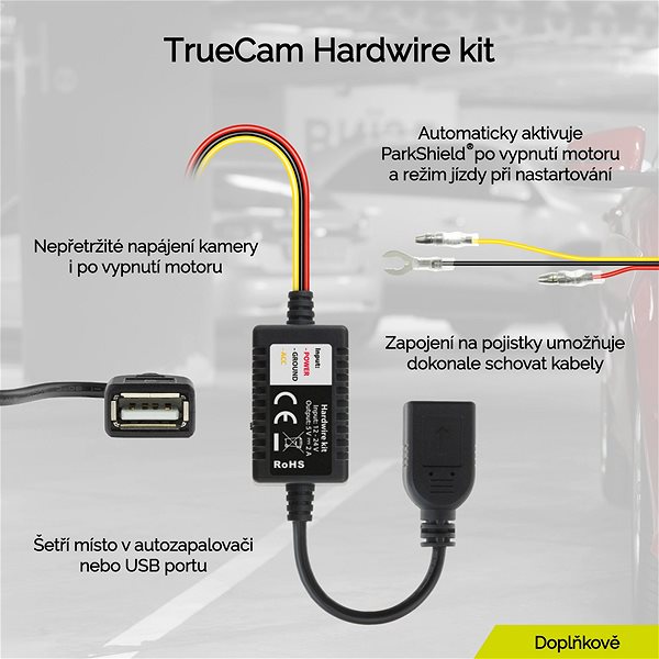 Dashcam TrueCam H25 GPS 4K (mit Parkshield Funktion) Anschlussmöglichkeiten (Ports)