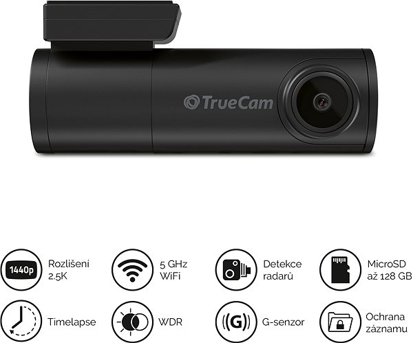 Dash Cam TrueCam H7 GPS 2.5K (with Radar Reporting) Features/technology
