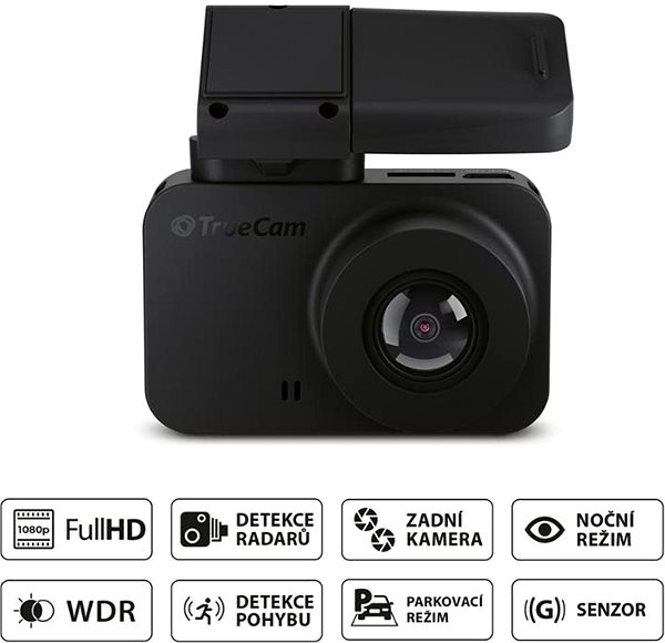 Dash Cam TrueCam M7 GPS Dual (with Radar Reporting) Features/technology