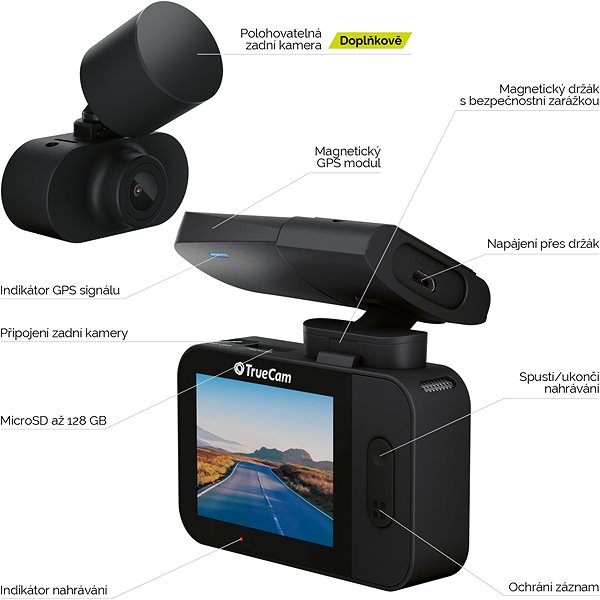 Dash Cam TrueCam M9 GPS 2.5K (with Radar Reporting) Features/technology