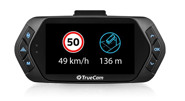 Kamera do auta TrueCam A5s GPS (s hlásením radarov) Screen