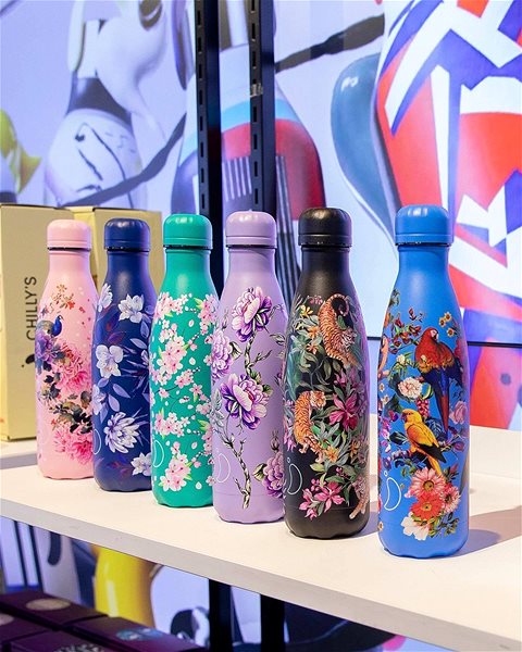Thermos Chilly's Bottles Pink Pompoms 500ml, Florals/Original edition ...