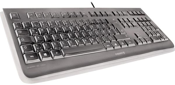 Tastatur CHERRY KC 1068, schwarz - UK Seitlicher Anblick
